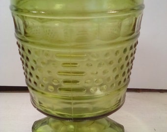 Avocado  green glass Napco vase