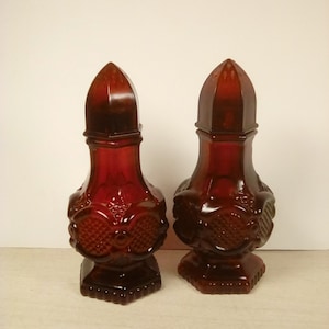 Avon Cape Cod  red salt shakers