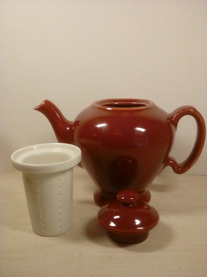 Mccormick Baltimore Md. Burgundy Tea Pot Etsy