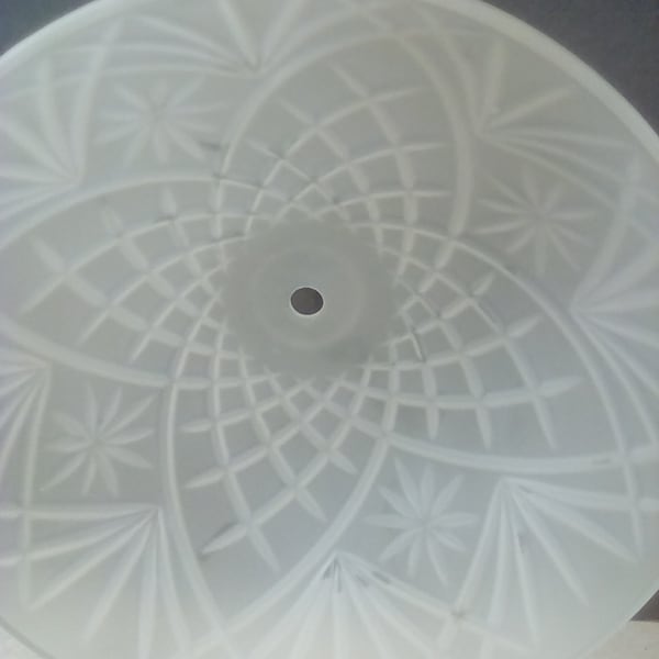 Frosted  glass ceiling globe with Star& fan pattern