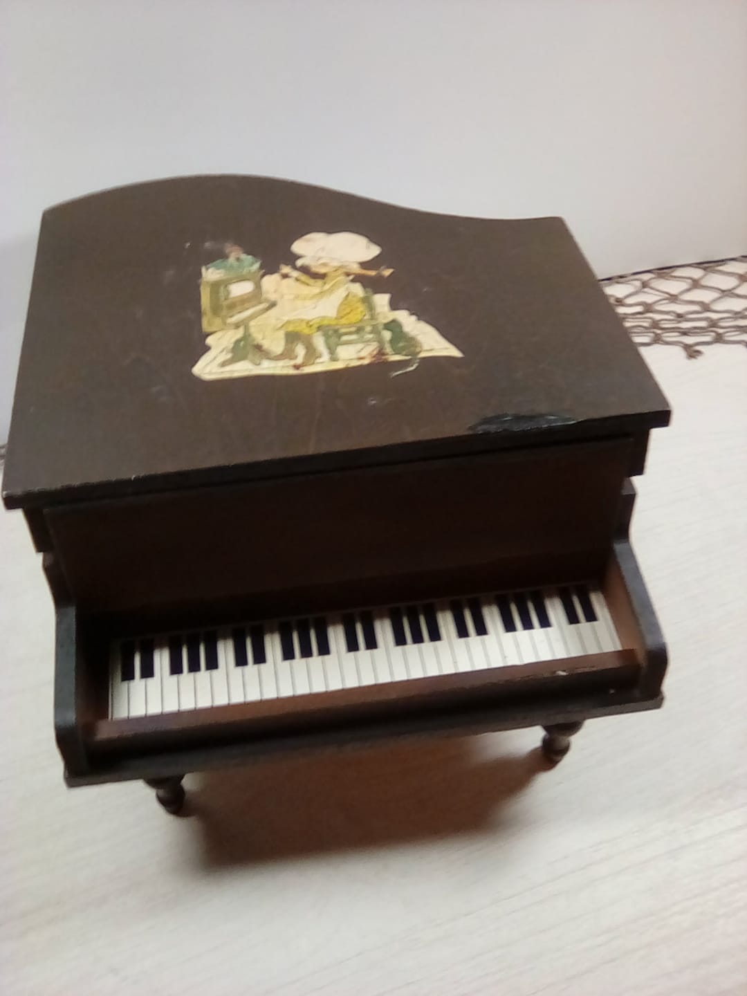 Toyo Piano Wood Jewelry Music Box Etsy