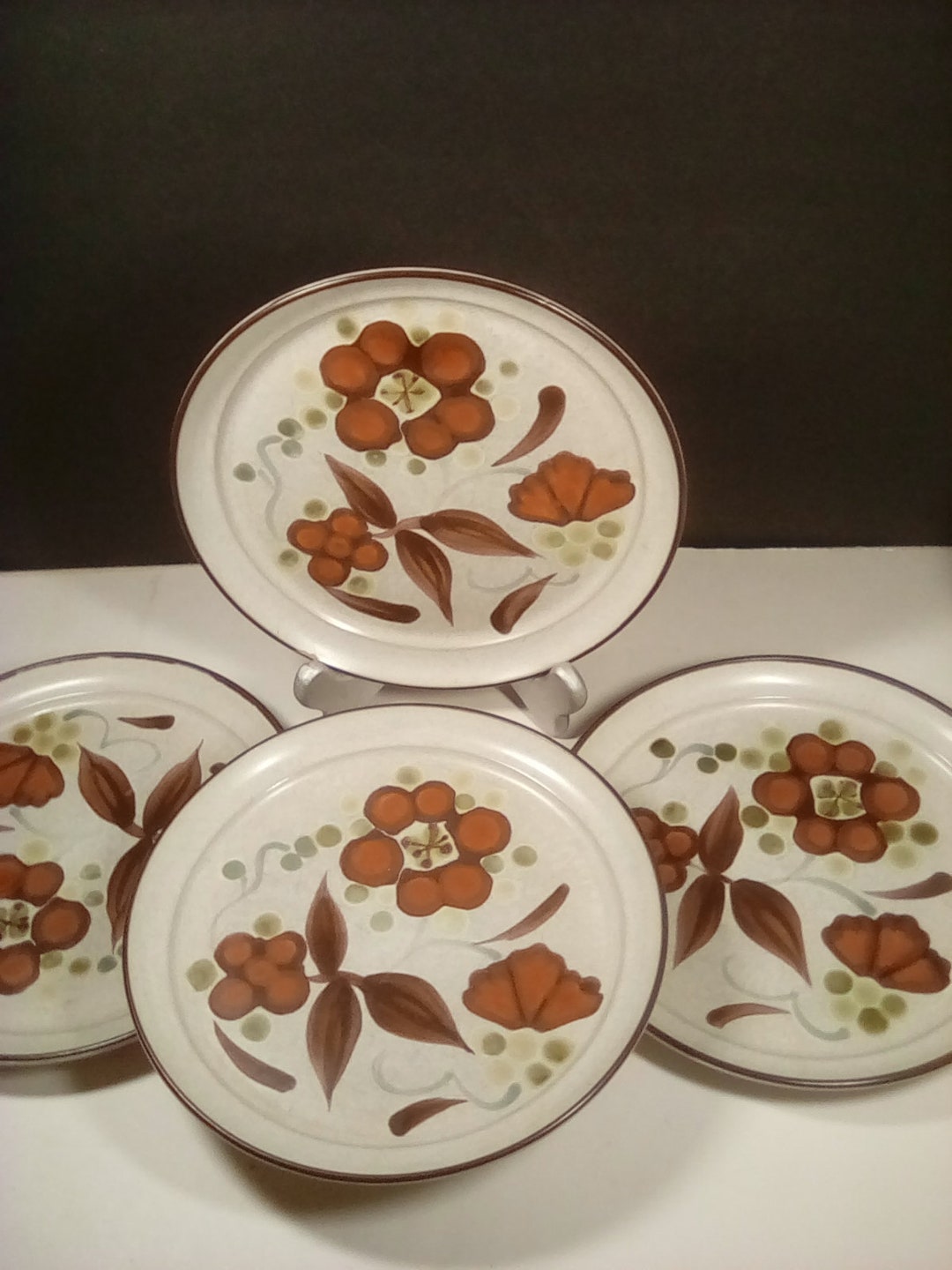 4 Rare Retired Noritake Folkstone Orinda Design 8540 Etsy