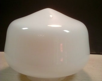 School House milk glass ceiling light globe..