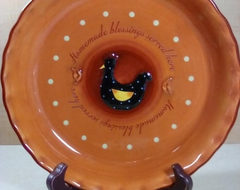 Vintage Bonnie Lynn deep dish pie / quiche plate