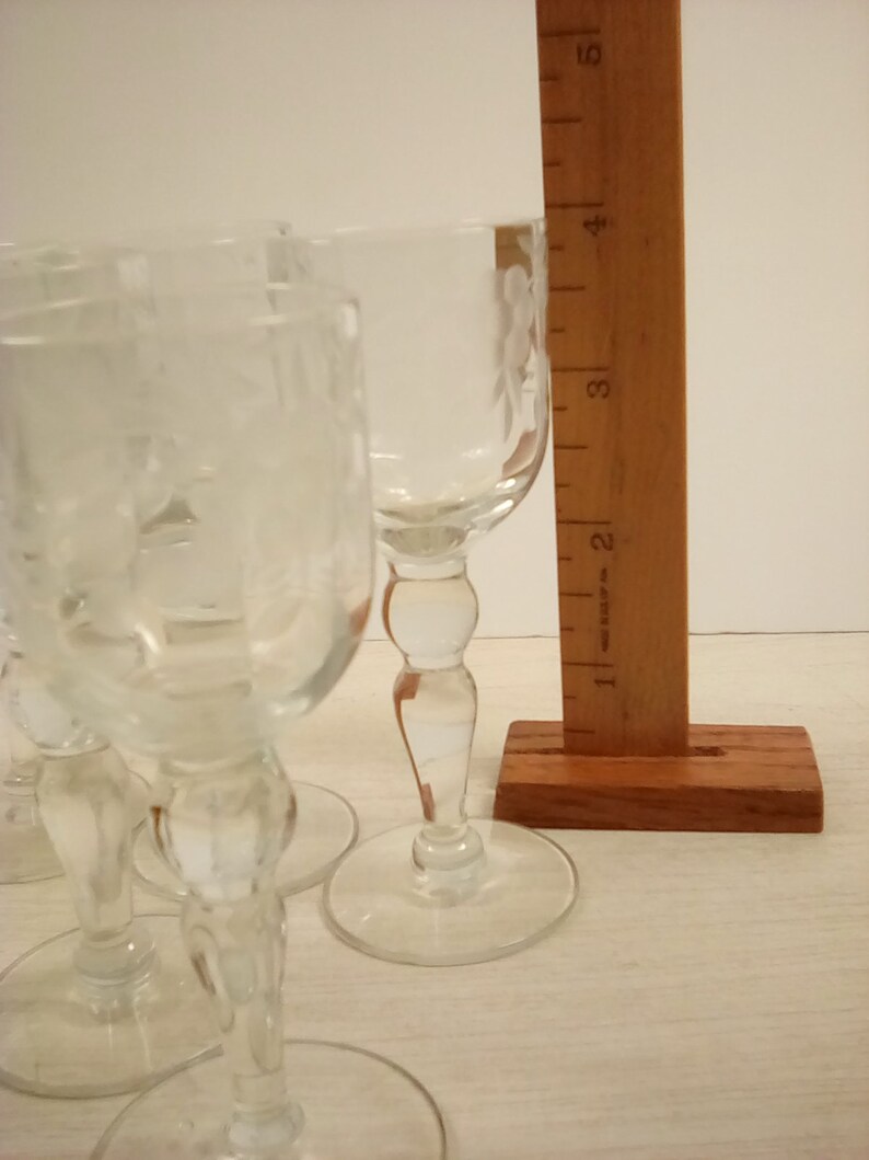 Set of 7 Small Shot Pedestal Glasses Etsy