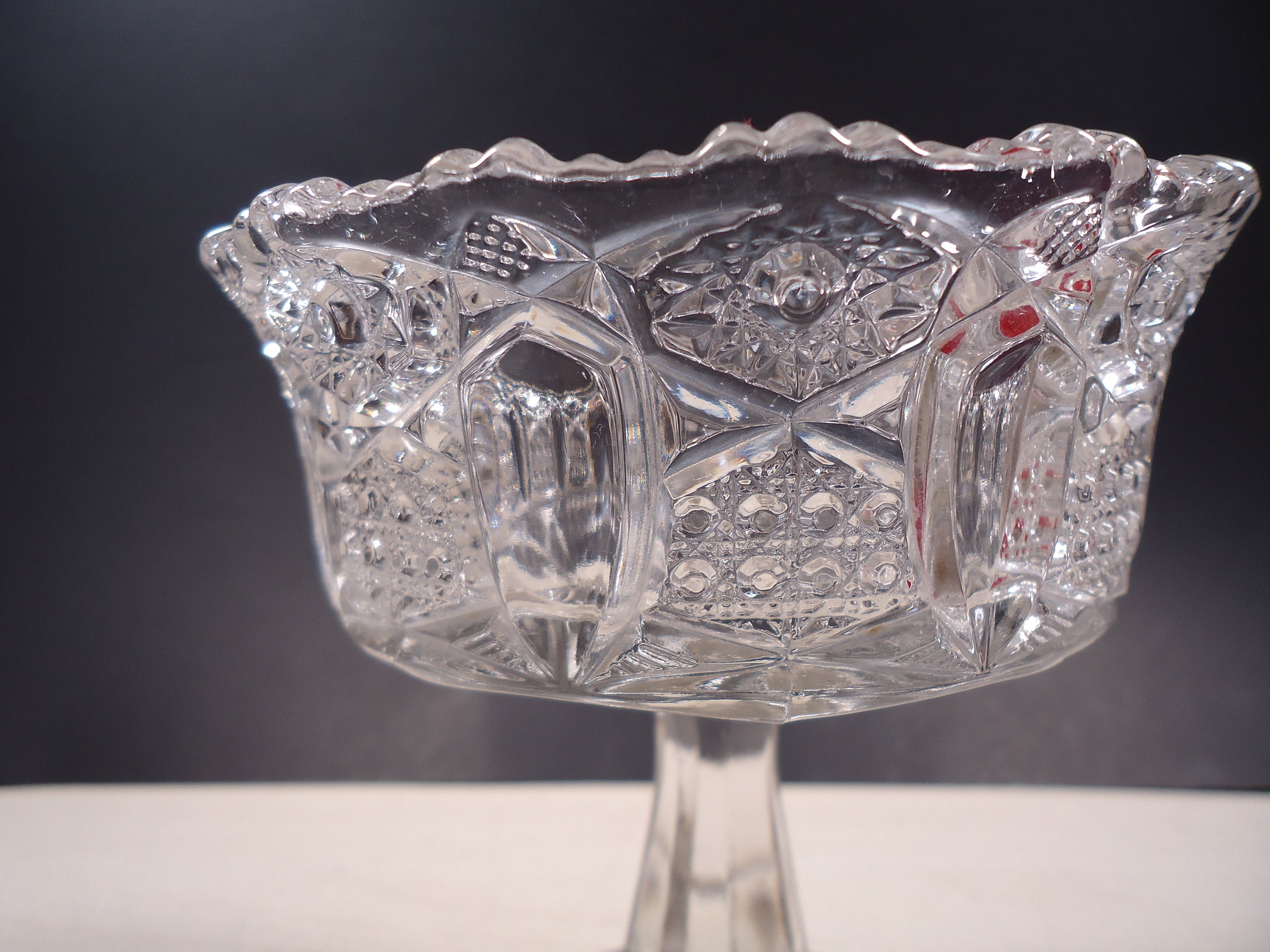 Glass Pedestal Candy / Nut Dish Etsy