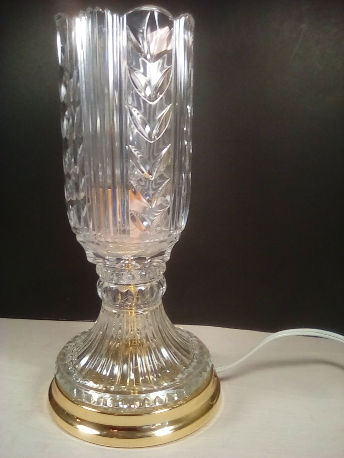 Upward facing Crystal table lamp Etsy
