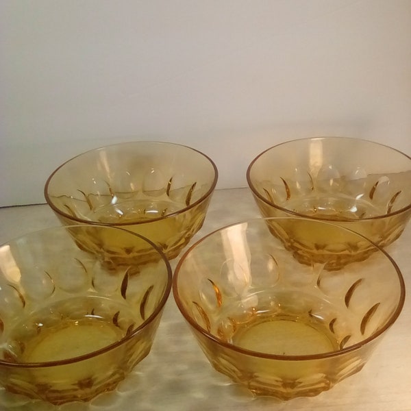 Set of 4 Amber soup/ salad bowls