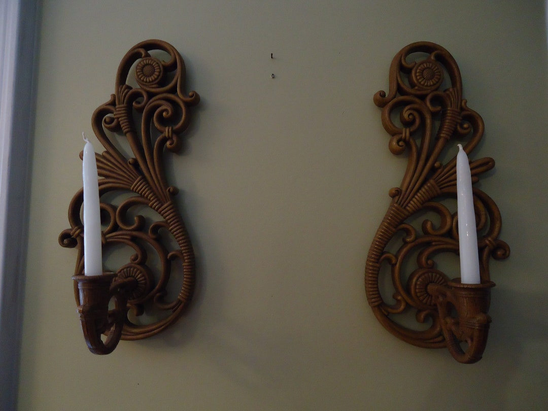 Set of 2 Wall Candle Holders Etsy
