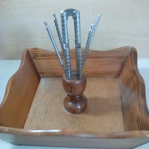 Vintage Nut holding bowl with 5 nut cracking tools