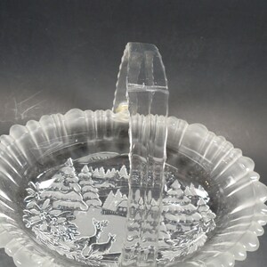 Glass Christmas candy dish /basket holder