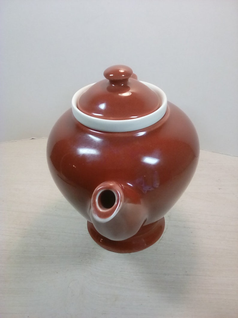Mccormick Baltimore Md. Burgundy Tea Pot Etsy