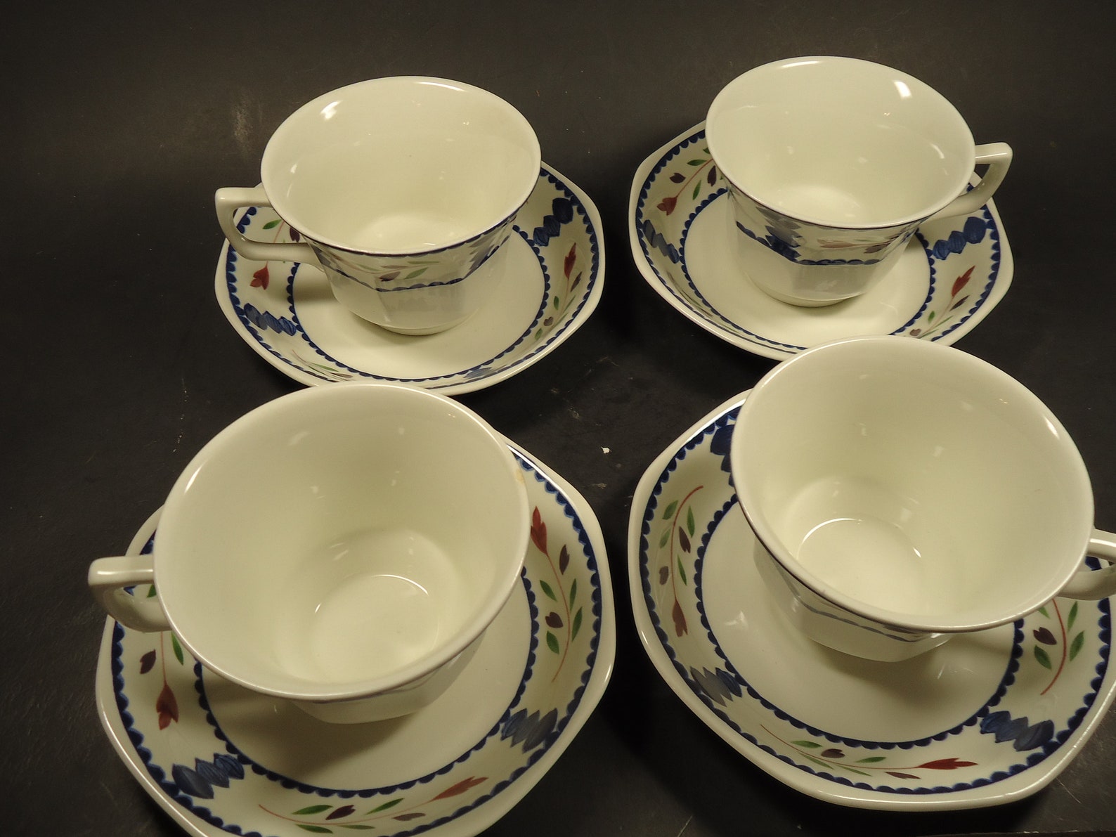 Set of 4 Adams China Cups and Saucers Etsy