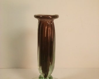 Unique hand blown glass candle holder/ vase