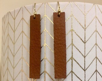 Straight Leather Earrings