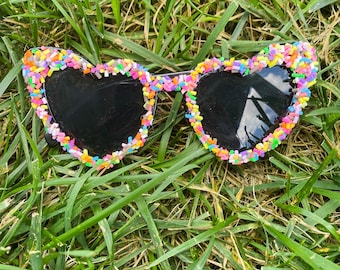 Sprinkles sunglasses - Birthday Sunglasses -Hearts OR Cat eye