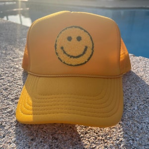 Smiley face trucker hat