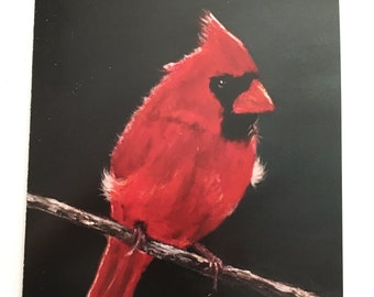 Greeting Card, Cardinal Card, Bird Card, Blank Card, Bird Lovers Card, Birthday card,  All Occasion Card, 5 x 7 Inches Card with envelope