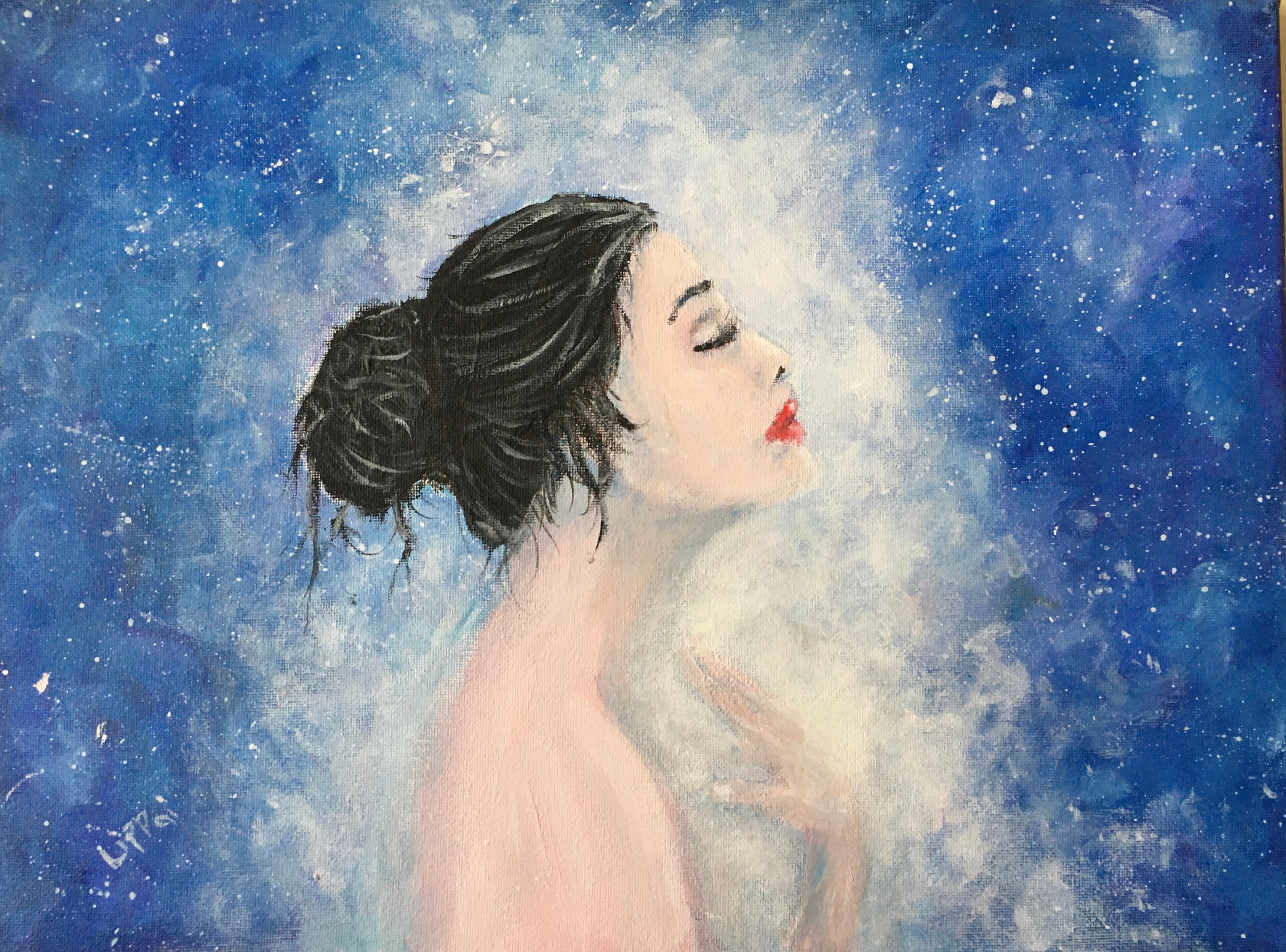 Star Painting Beautiful Woman Painting - Etsy