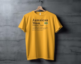 Jamaica T-shirt voor moeder, shirt Jamaicaans erfgoed, shirt moeder definitie, Jamaica cadeau-idee, cadeau voor Jamaicaans, Caribbean Heritage T-shirt moeder