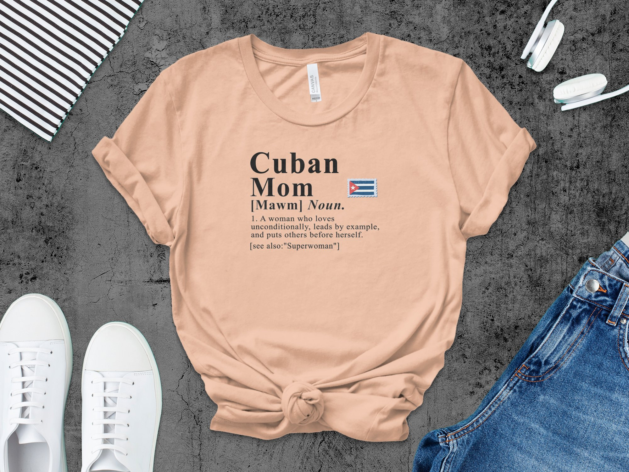 Cuba T-shirt For Mom, Cuban Heritage Shirt, Mom Definition Shirt, Cuba Gift Idea, Gift for Cuban, Caribbean Heritage Tee