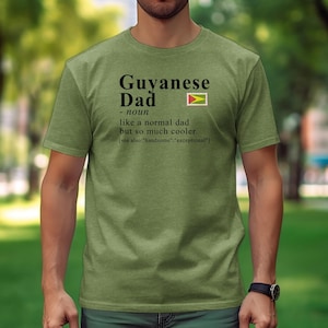 Guyana T-shirt For Dad, Guyanese Heritage Shirt, Dad Definition Shirt, Guyana Gift Idea, Black Owned Shops, Gift for Guyanese, Guyanese Tee