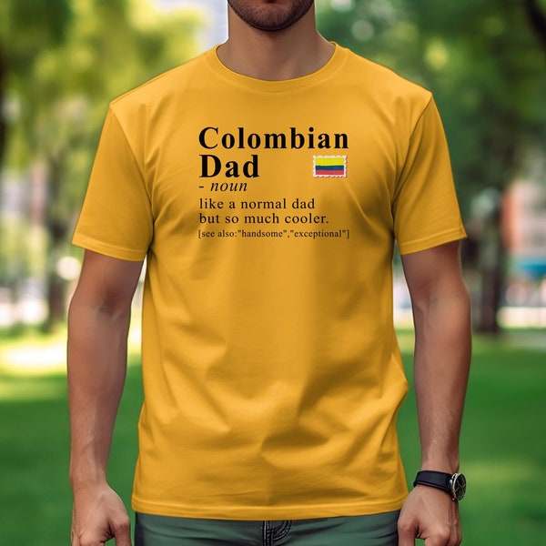 Colombia T-shirt For Dad, Colombian Heritage Shirt, Dad Definition Shirt, Colombia Gift Idea, Black Owned Shops, Gift for Colombian Tee