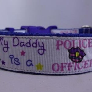 My Daddy..., Adjustable Dog Collar, 25mm wide, Handmade in Australia