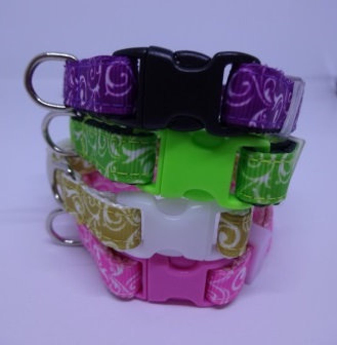 Puppy ID Collars Adjustable Set of 4 Puppy Collars Handmade Etsy