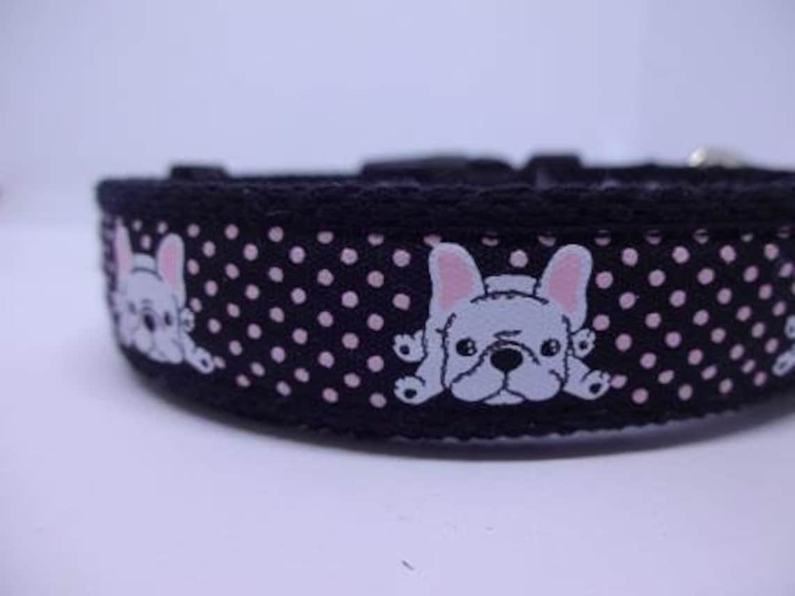 Frenchie French Bulldog Adjustable Dog Collar 20mm wide Etsy