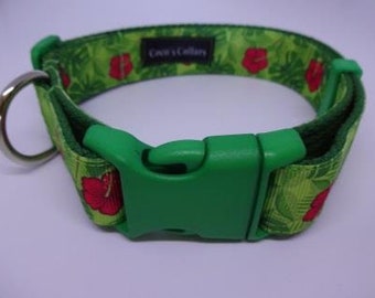 Tropical, Adjustable Dog Collar in Two Sizes