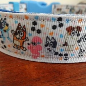 Bluey & Friends, Adjustable Dog Collar, 25mm Wide
