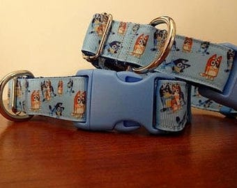 Bluey & Bingo Adjustable Dog Collar in Four Sizes and/or Lead