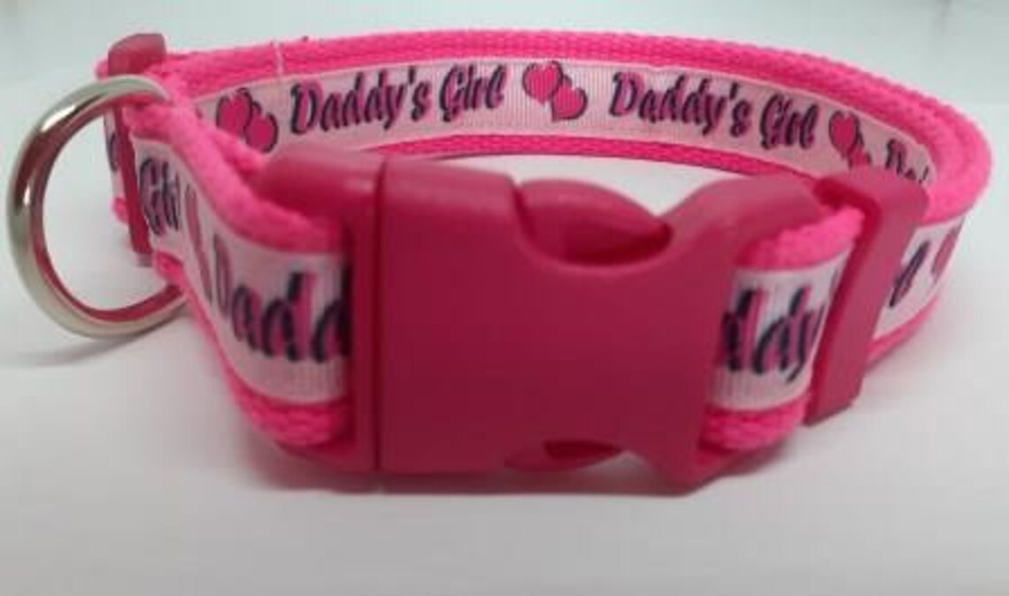 Daddy's Girl Adjustable Dog Collar in Two Sizes Etsy UK