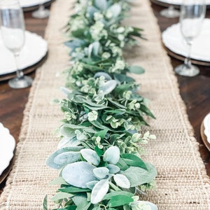 Artificial Eucalyptus greenery garland for mantle, wedding centerpiece, arch greenery, mantle decor,   table decor, garland for wedding