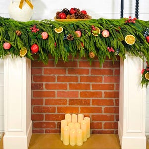 Williamsburg Garland, Winter Garland for Stairs, Holiday Garland for Mantel, Christmas Garland, Real Touch Garland