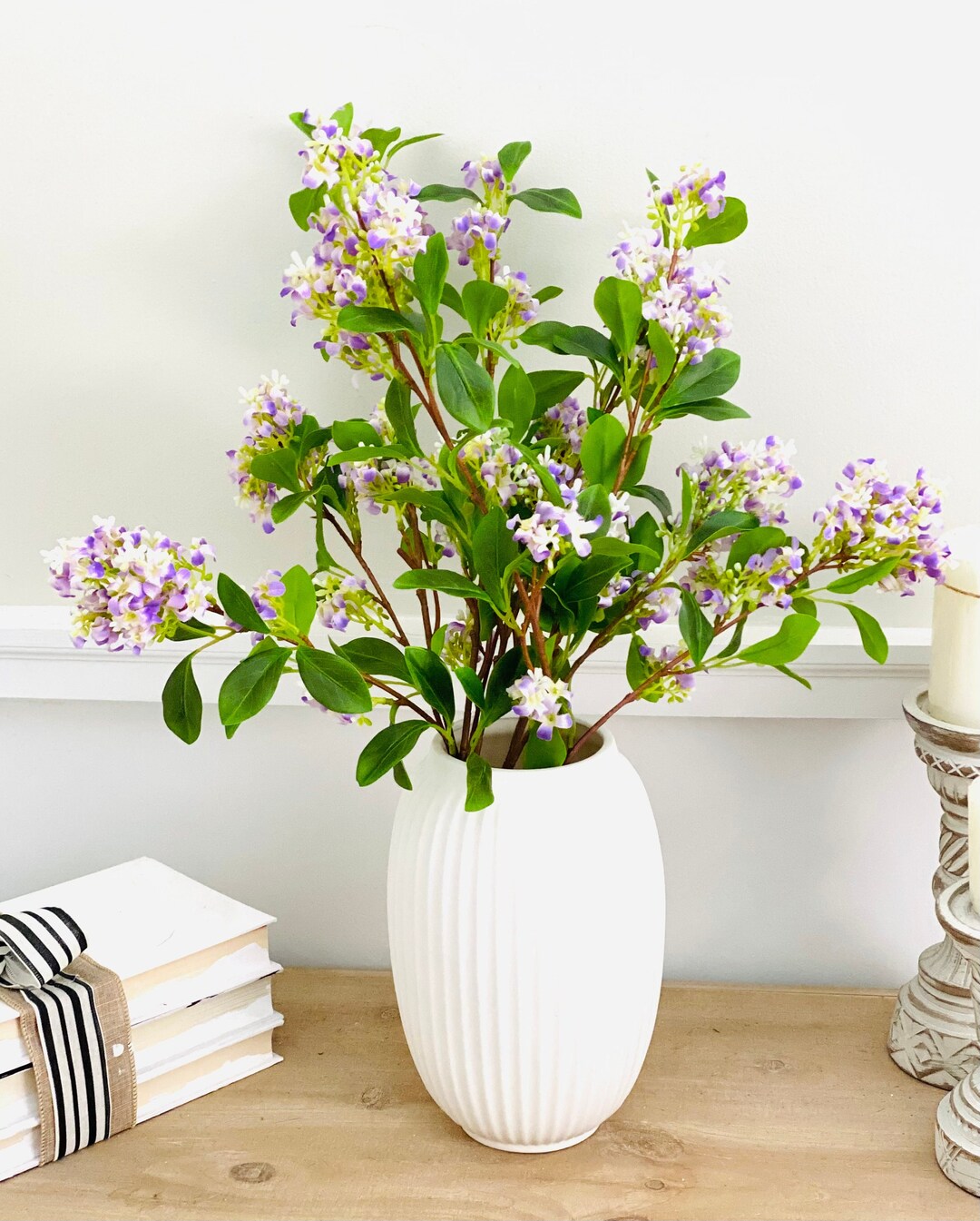 Artificial Cherry Blossom Stem Real Touch Lilacs Life Life Etsy