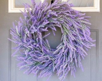 Unique Gift for her, Mothers Day Gift, Gift for Mom, Housewarming Gift, Gift for women,Summer Wreath, Spring Wreath, Lavender Wreath,