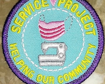 Service Project Helping our Community Mask Making Girl Scout Fun Patch