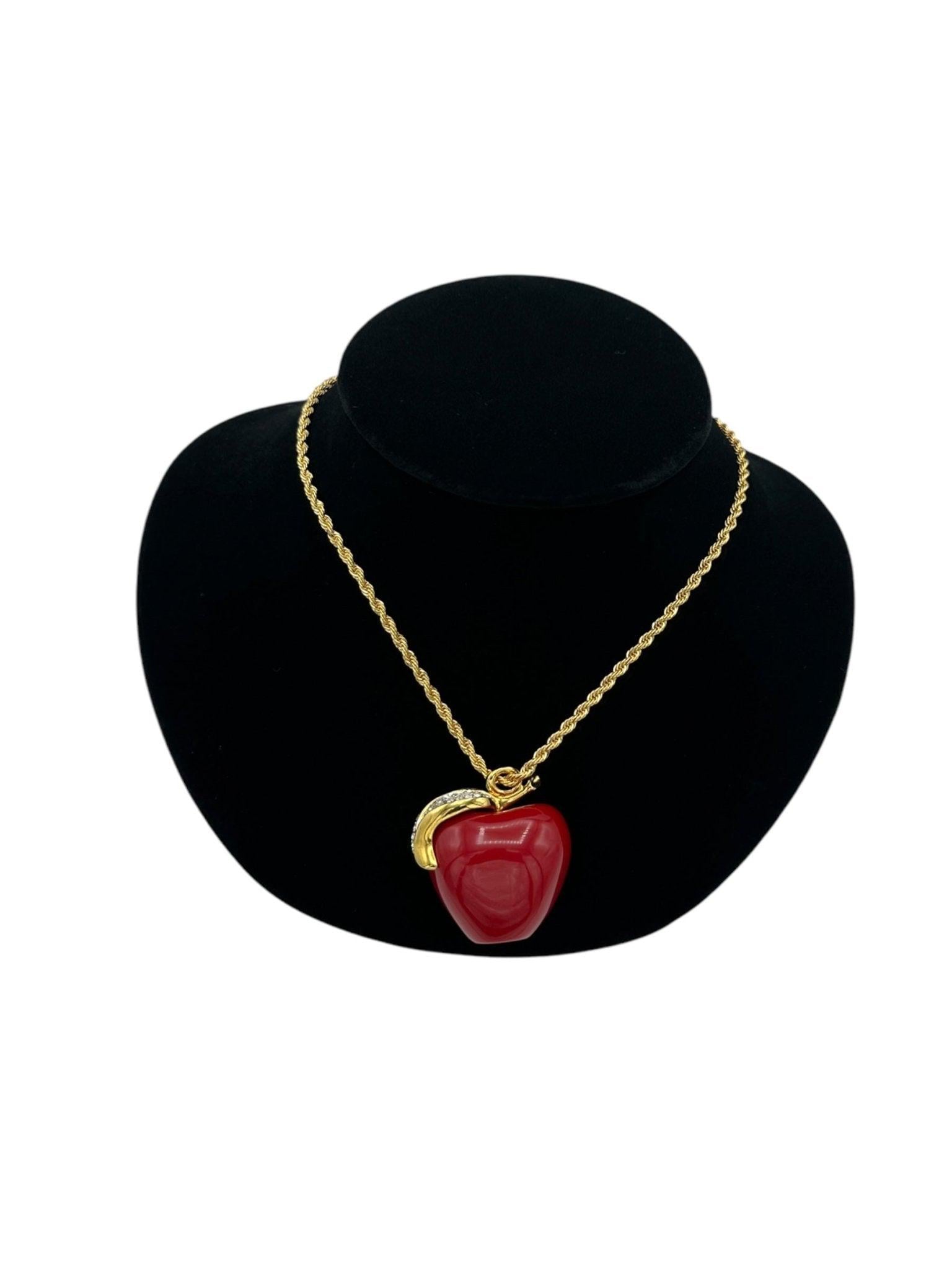 act one age　藤家和依　Apple necklace Red Apple Pendant