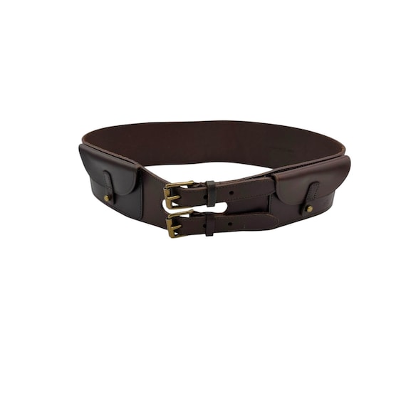 Vintage Ralph Lauren Brown Leather Equestrian Belt 1990s Medium
