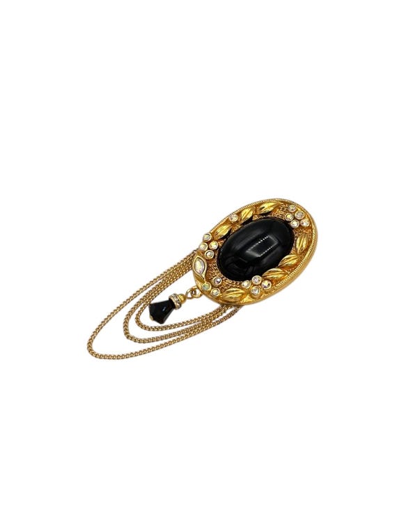KJL Kenneth Jay Lane Victorian Revival Brooch Ova… - image 3