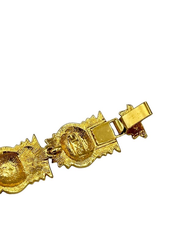 Kenneth Jay Lane KJL Enamel Owl Link Bracelet | K… - image 7