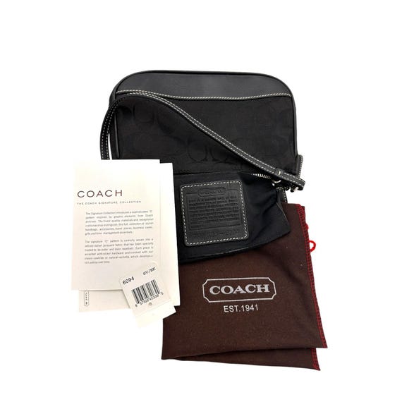 Coach Signature Mini Demi Shoulder Bag Black Canvas Y2K - Etsy