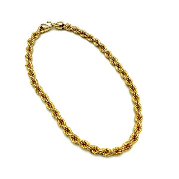 Vintage Gold Les Bernard Rope Chain Layering Necklace