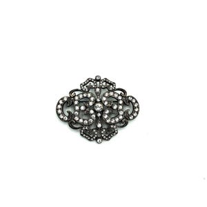 Jackie Kennedy JBK Monogram B Brooch Pave Rhinestone Signed
