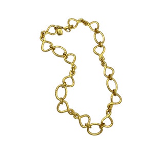 Ralph Lauren Gold Hammered Link Layering Necklace