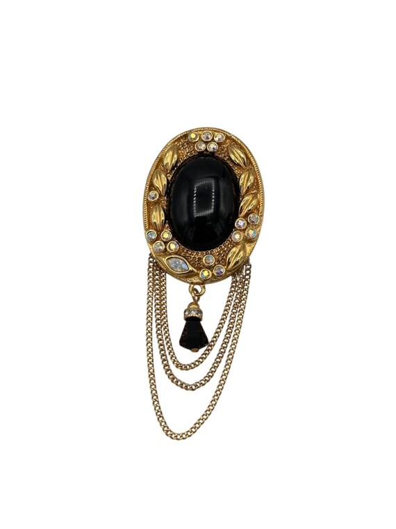 KJL Kenneth Jay Lane Victorian Revival Brooch Ova… - image 7