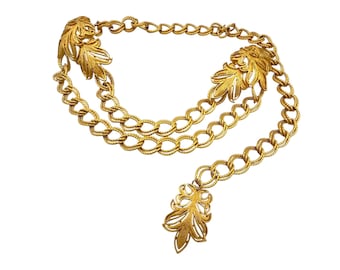Chunky ST. JOHN Gold Tone/plated Classic Links Belt 34  display picture 2