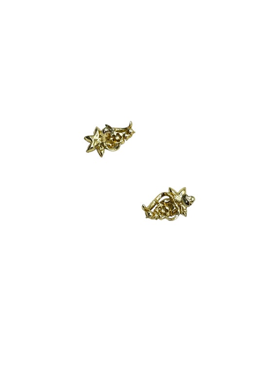 Coro Gold Pastel Rhinestone Floral Flower Feminin… - image 6